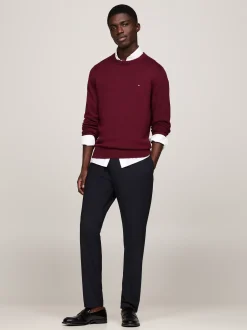 Swetry Z Okrągłym Dekoltem|Swetry*Tommy Hilfiger Sweter Z Kaszmirem DEEP ROUGE