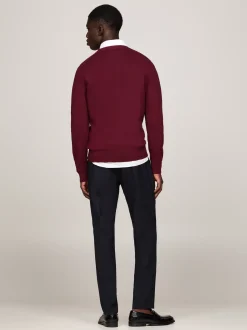 Swetry Z Okrągłym Dekoltem|Swetry*Tommy Hilfiger Sweter Z Kaszmirem DEEP ROUGE