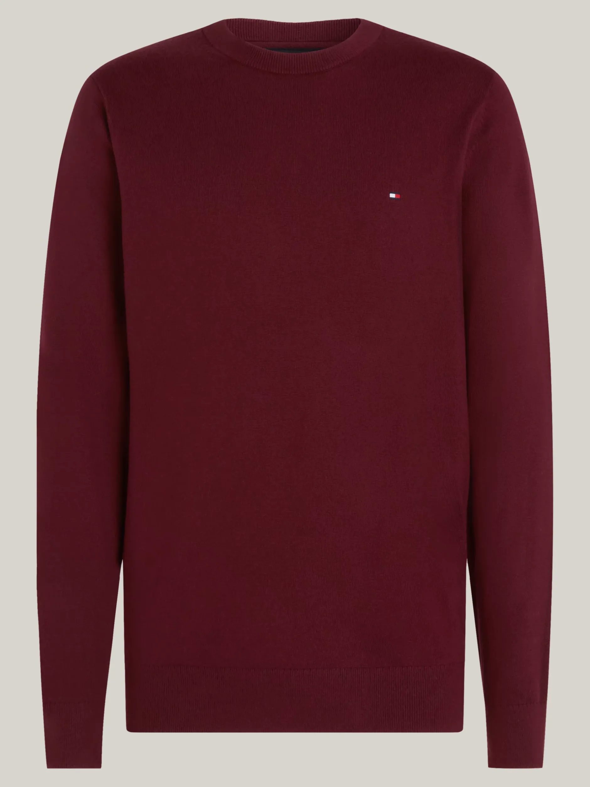 Swetry Z Okrągłym Dekoltem|Swetry*Tommy Hilfiger Sweter Z Kaszmirem DEEP ROUGE