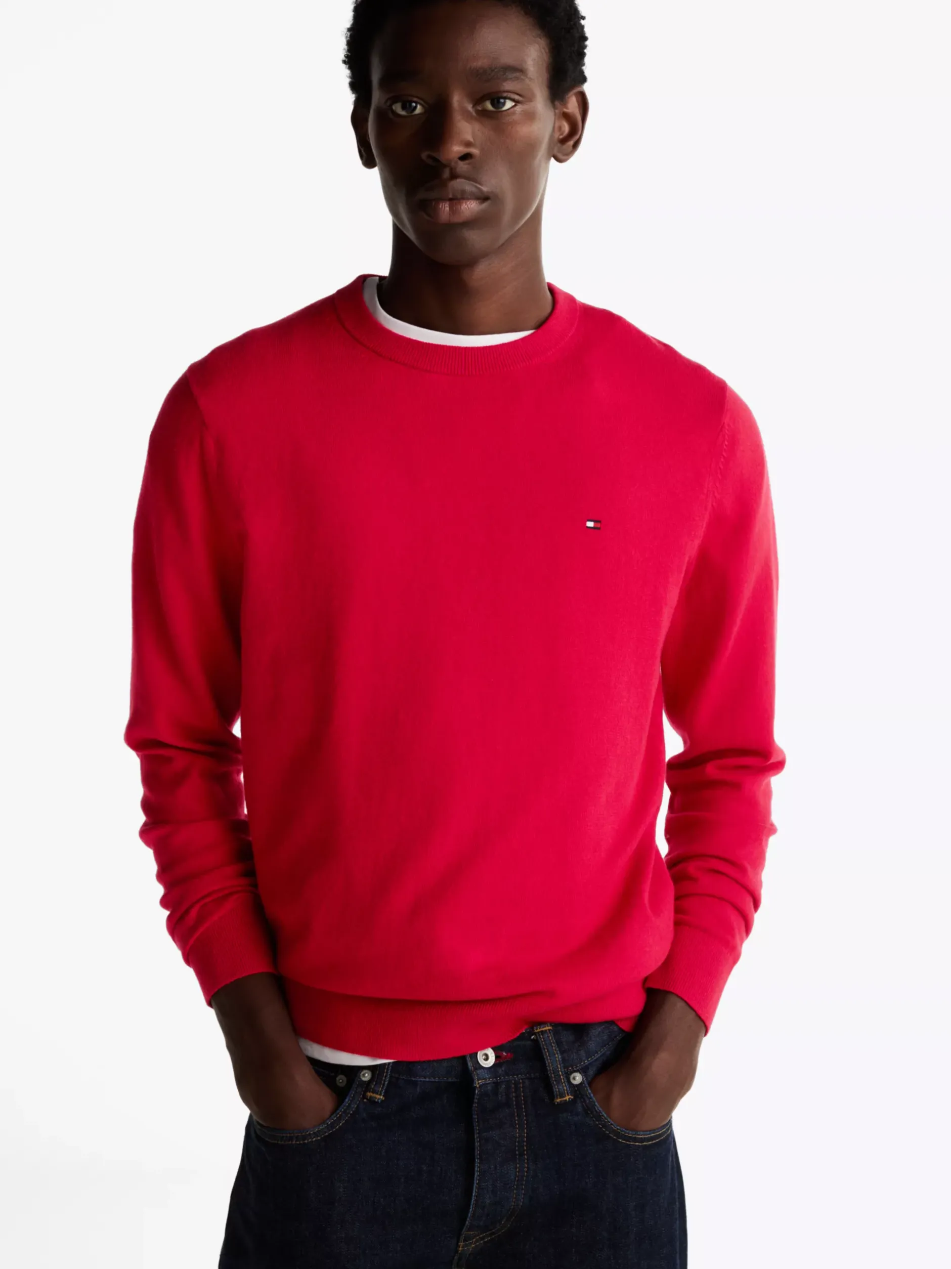 Swetry Z Okrągłym Dekoltem|Swetry*Tommy Hilfiger Sweter Z Kaszmirem PRIMARY RED