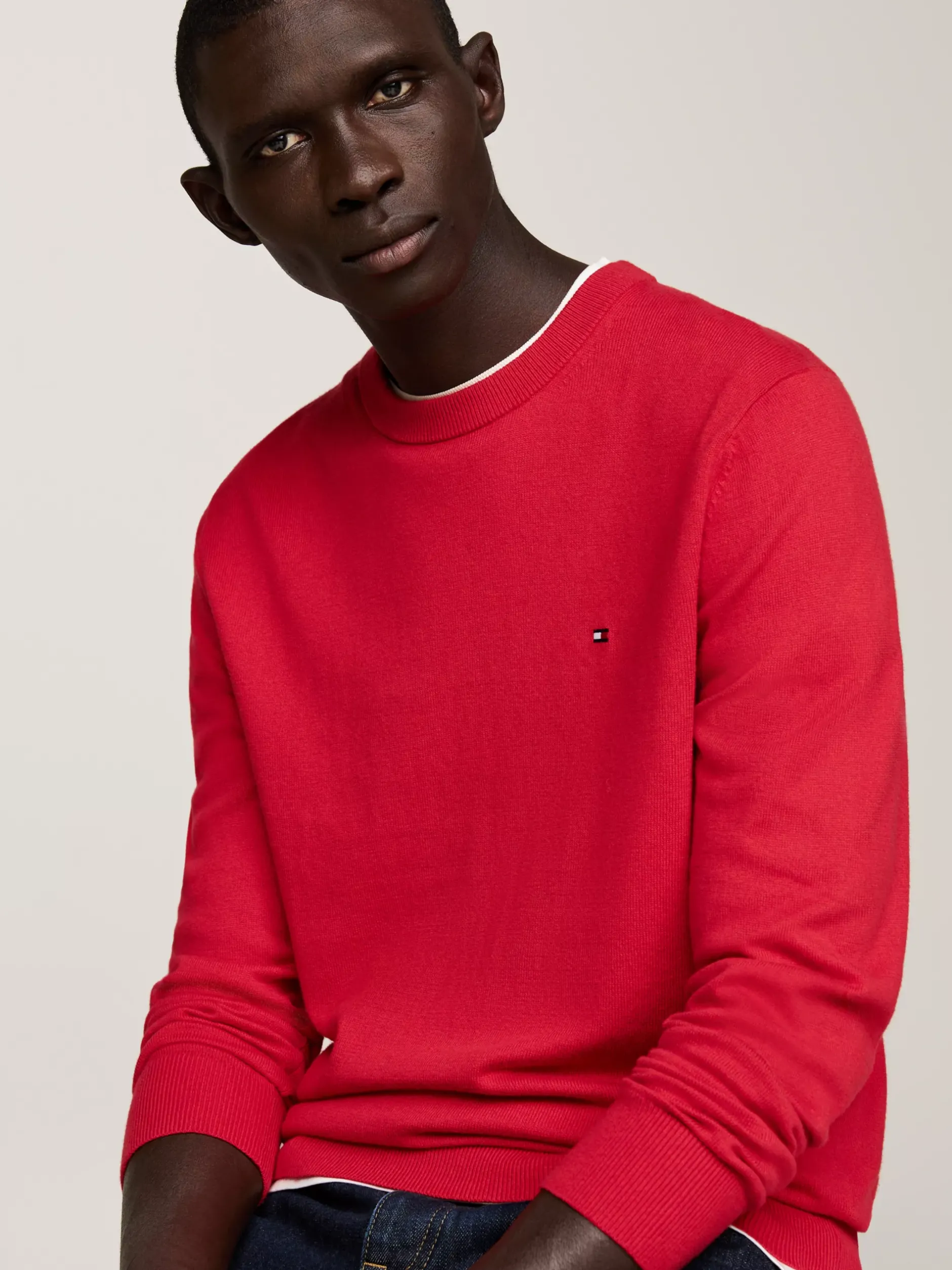 Swetry Z Okrągłym Dekoltem|Swetry*Tommy Hilfiger Sweter Z Kaszmirem PRIMARY RED