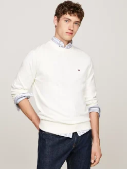 Swetry Z Okrągłym Dekoltem|Swetry*Tommy Hilfiger Sweter Z Kaszmirem IVORY