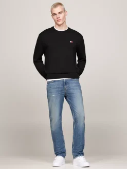 Swetry Z Okrągłym Dekoltem|Swetry*Tommy Hilfiger Sweter Z Naszywką Tommy BLACK