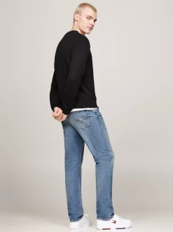 Swetry Z Okrągłym Dekoltem|Swetry*Tommy Hilfiger Sweter Z Naszywką Tommy BLACK