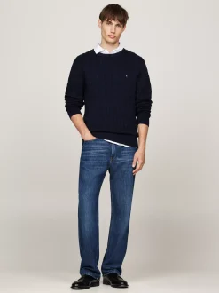 Swetry Z Okrągłym Dekoltem|Swetry*Tommy Hilfiger Sweter Z Okrągłym Dekoltem DESERT SKY