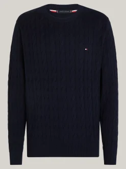 Swetry Z Okrągłym Dekoltem|Swetry*Tommy Hilfiger Sweter Z Okrągłym Dekoltem DESERT SKY