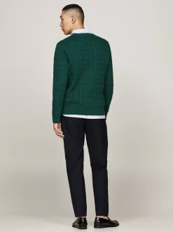 Swetry Z Okrągłym Dekoltem|Swetry*Tommy Hilfiger Sweter Z Okrągłym Dekoltem ORNAMENTAL GREEN