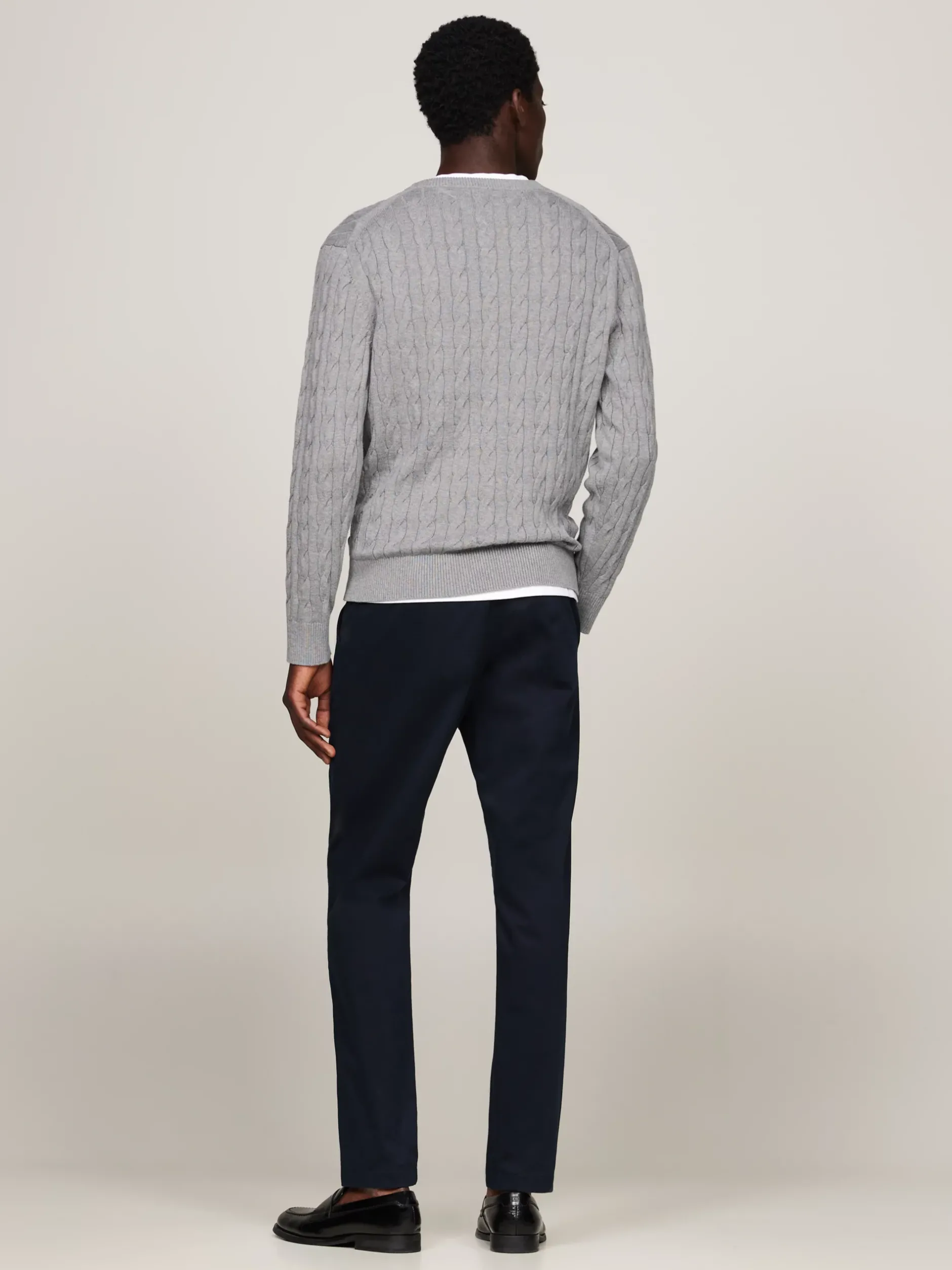 Swetry Z Okrągłym Dekoltem|Swetry*Tommy Hilfiger Sweter Z Okrągłym Dekoltem MEDIUM GREY HEATHER