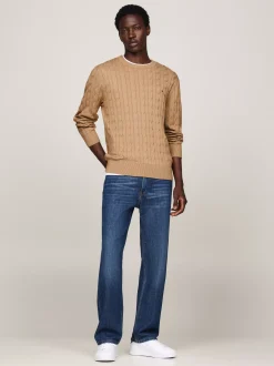 Swetry Z Okrągłym Dekoltem|Swetry*Tommy Hilfiger Sweter Z Okrągłym Dekoltem SAFARI CANVAS