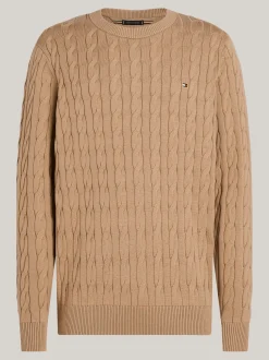 Swetry Z Okrągłym Dekoltem|Swetry*Tommy Hilfiger Sweter Z Okrągłym Dekoltem SAFARI CANVAS