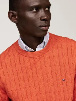 Swetry Z Okrągłym Dekoltem|Swetry*Tommy Hilfiger Sweter Z Okrągłym Dekoltem ORANGE THUNDER HEATHER
