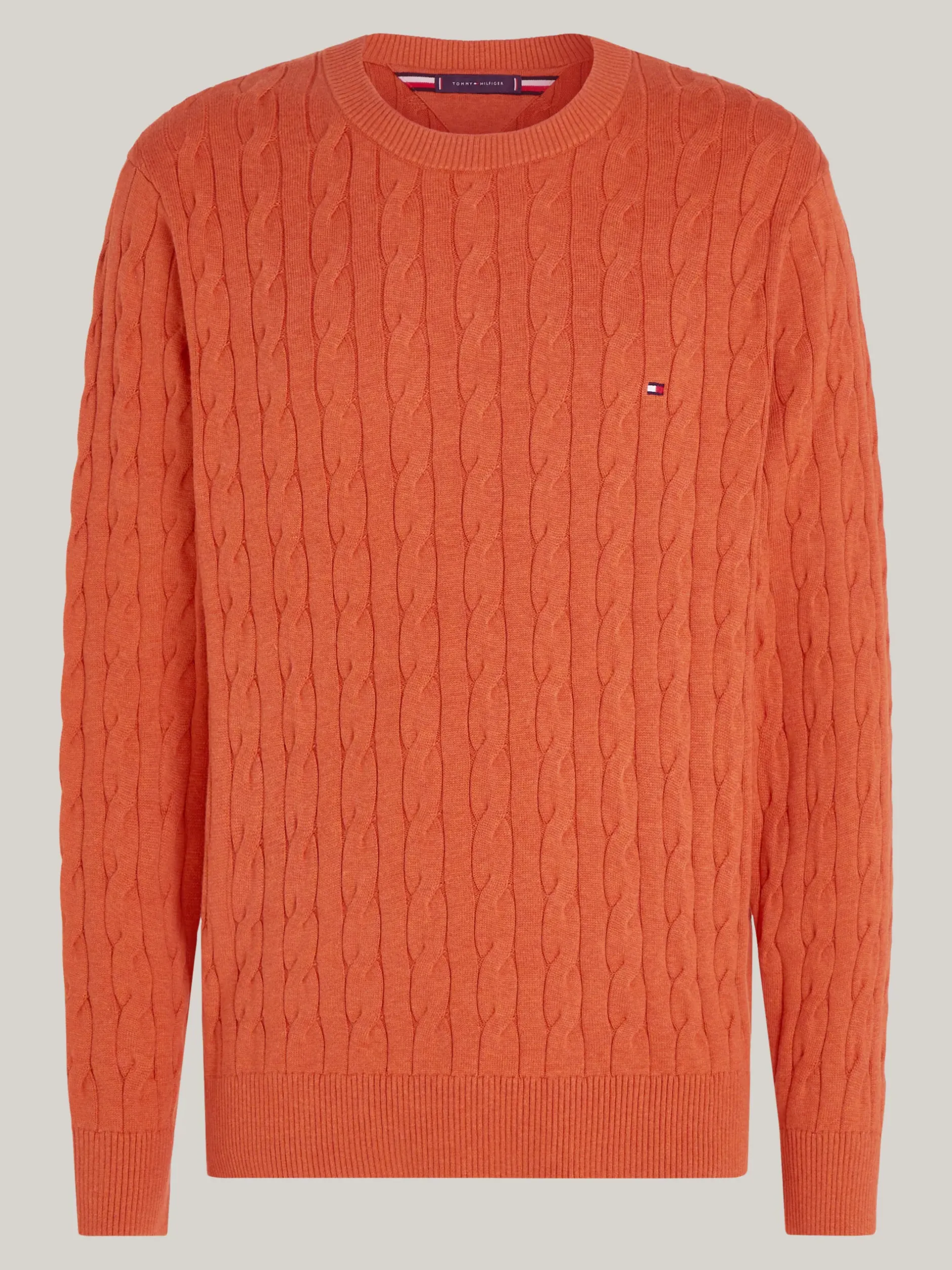 Swetry Z Okrągłym Dekoltem|Swetry*Tommy Hilfiger Sweter Z Okrągłym Dekoltem ORANGE THUNDER HEATHER