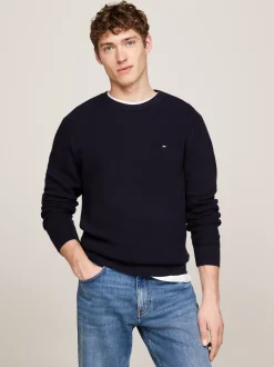 Swetry Z Okrągłym Dekoltem|Swetry*Tommy Hilfiger Sweter Z Okrągłym Dekoltem DESERT SKY