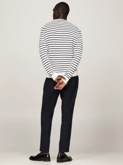 Swetry Z Okrągłym Dekoltem|Swetry*Tommy Hilfiger Sweter Z Okrągłym Dekoltem I Flagą IVORY/DESERT SKY