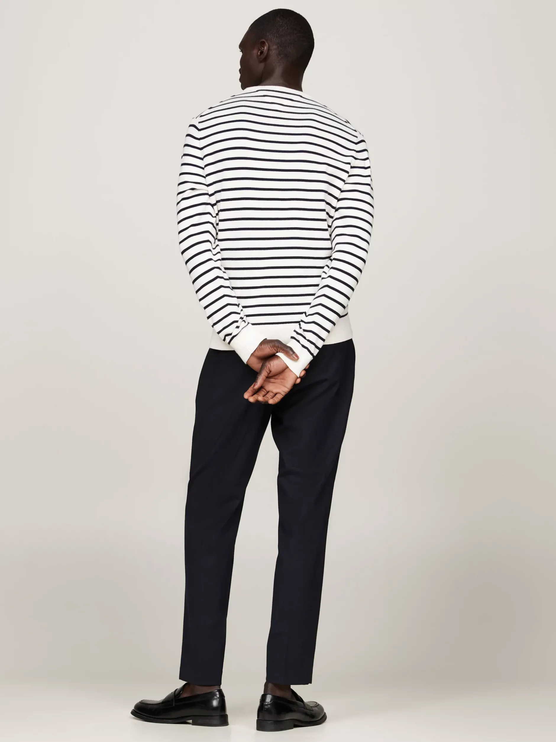 Swetry Z Okrągłym Dekoltem|Swetry*Tommy Hilfiger Sweter Z Okrągłym Dekoltem I Flagą IVORY/DESERT SKY