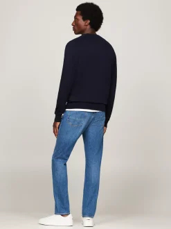 Swetry Z Okrągłym Dekoltem|Swetry*Tommy Hilfiger Sweter Z Okrągłym Dekoltem I Flagą DESERT SKY