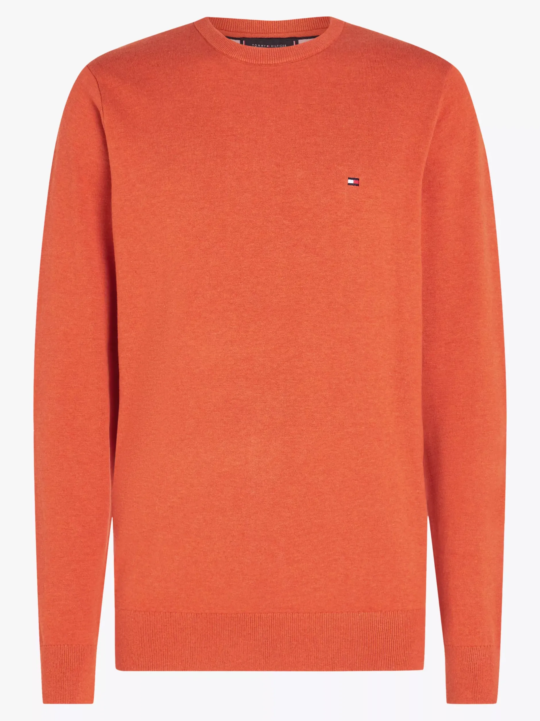 Swetry Z Okrągłym Dekoltem|Swetry*Tommy Hilfiger Sweter Z Okrągłym Dekoltem I Flagą ORANGE THUNDER HEATHER