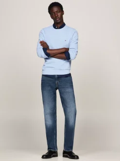 Swetry Z Okrągłym Dekoltem|Swetry*Tommy Hilfiger Sweter Z Okrągłym Dekoltem Z Dzianiny Z Fakturą VESSEL BLUE HEATHER
