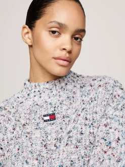 Swetry|Dzianina*Tommy Hilfiger Sweter Z Półgolfem O Pudełkowym Kroju ANCIENT WHITE
