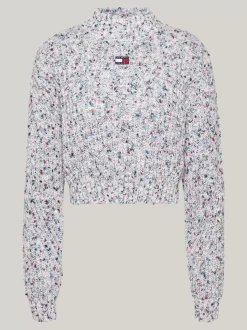 Swetry|Dzianina*Tommy Hilfiger Sweter Z Półgolfem O Pudełkowym Kroju ANCIENT WHITE