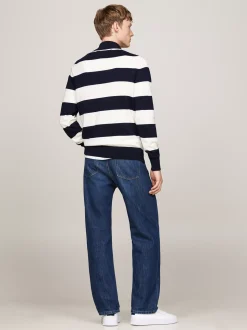 Sweter Z Zamkiem|Swetry*Tommy Hilfiger Sweter Z Półgolfem Z Domieszką Kaszmiru DESERT SKY/ IVORY