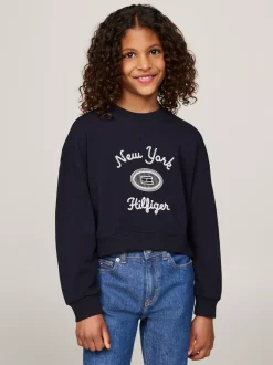 Bluzy Dresowe I Z Kapturem*Tommy Hilfiger Sweter Z Podwójnym Wykończeniem I Logo DESERT SKY
