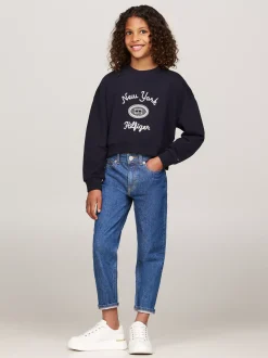 Bluzy Dresowe I Z Kapturem*Tommy Hilfiger Sweter Z Podwójnym Wykończeniem I Logo DESERT SKY