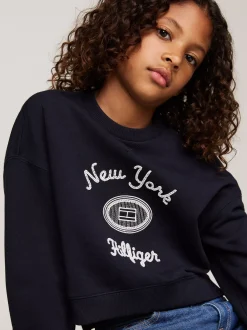 Bluzy Dresowe I Z Kapturem*Tommy Hilfiger Sweter Z Podwójnym Wykończeniem I Logo DESERT SKY