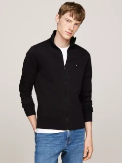 Bluzy Dresowe & Z Kapturem|Dzianina*Tommy Hilfiger Sweter Z Zapięciem Na Zamek Z Kolekcji 1985 BLACK