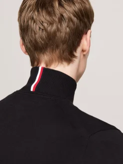 Bluzy Dresowe & Z Kapturem|Dzianina*Tommy Hilfiger Sweter Z Zapięciem Na Zamek Z Kolekcji 1985 BLACK