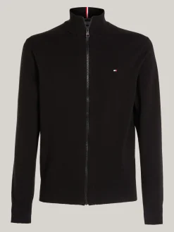 Bluzy Dresowe & Z Kapturem|Dzianina*Tommy Hilfiger Sweter Z Zapięciem Na Zamek Z Kolekcji 1985 BLACK