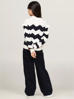 Dzianina*Tommy Hilfiger Sweter Ze Wzorem Szewron IVORY PETAL STRIPE