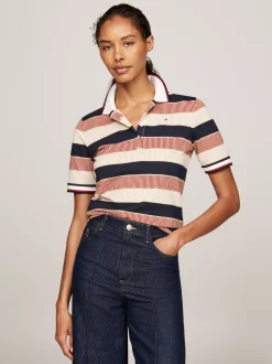 Koszulki Polo*Tommy Hilfiger Sygnowana Koszulka Polo O Regularnym Kroju LADDER GLOBAL STP/ COUNTRY IVORY