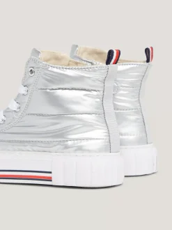 Obuwie I Akcesoria*Tommy Hilfiger Sygnowane Buty Sportowe Za Kostkę SILVER