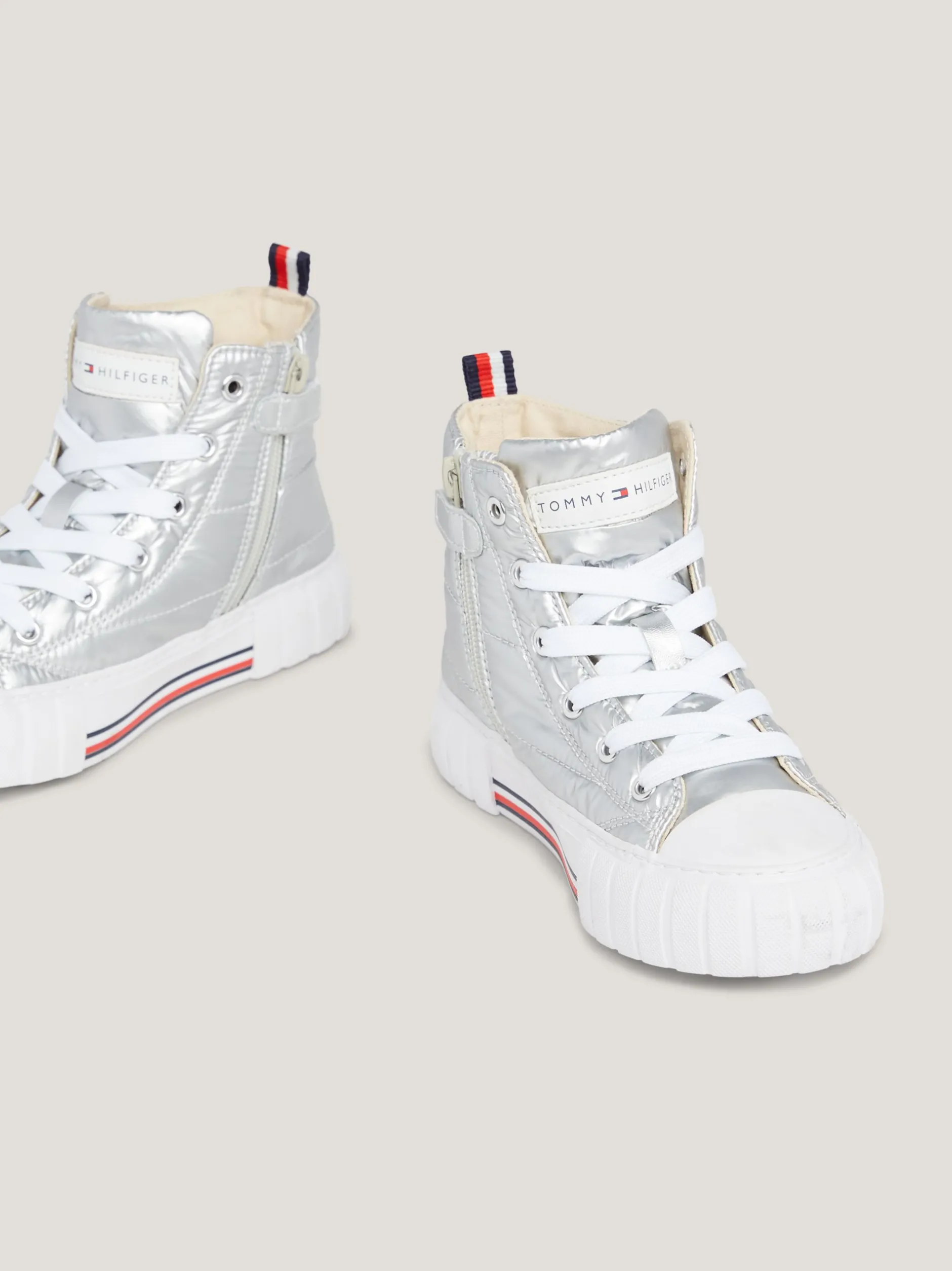 Obuwie I Akcesoria*Tommy Hilfiger Sygnowane Buty Sportowe Za Kostkę SILVER