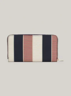 Portfele & Breloczki Do Kluczy*Tommy Hilfiger Sygnowany Portfel Z Zapięciem Na Zamek BEIGE