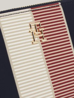 Portfele & Breloczki Do Kluczy*Tommy Hilfiger Sygnowany Portfel Z Zapięciem Na Zamek BEIGE