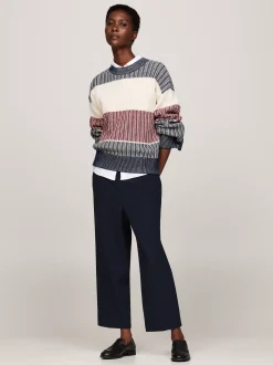 Swetry|Dzianina*Tommy Hilfiger Sygnowany Sweter O Luźnym Kroju DESERT SKY