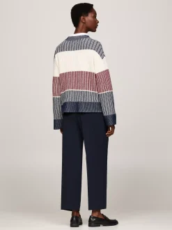 Swetry|Dzianina*Tommy Hilfiger Sygnowany Sweter O Luźnym Kroju DESERT SKY