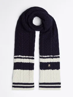 Szaliki|Szaliki*Tommy Hilfiger Szal O Splocie Warkoczowym SPACE BLUE