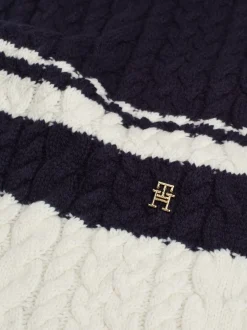 Szaliki|Szaliki*Tommy Hilfiger Szal O Splocie Warkoczowym SPACE BLUE