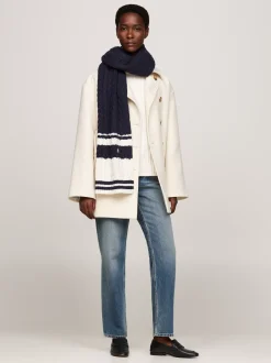 Szaliki|Szaliki*Tommy Hilfiger Szal O Splocie Warkoczowym SPACE BLUE
