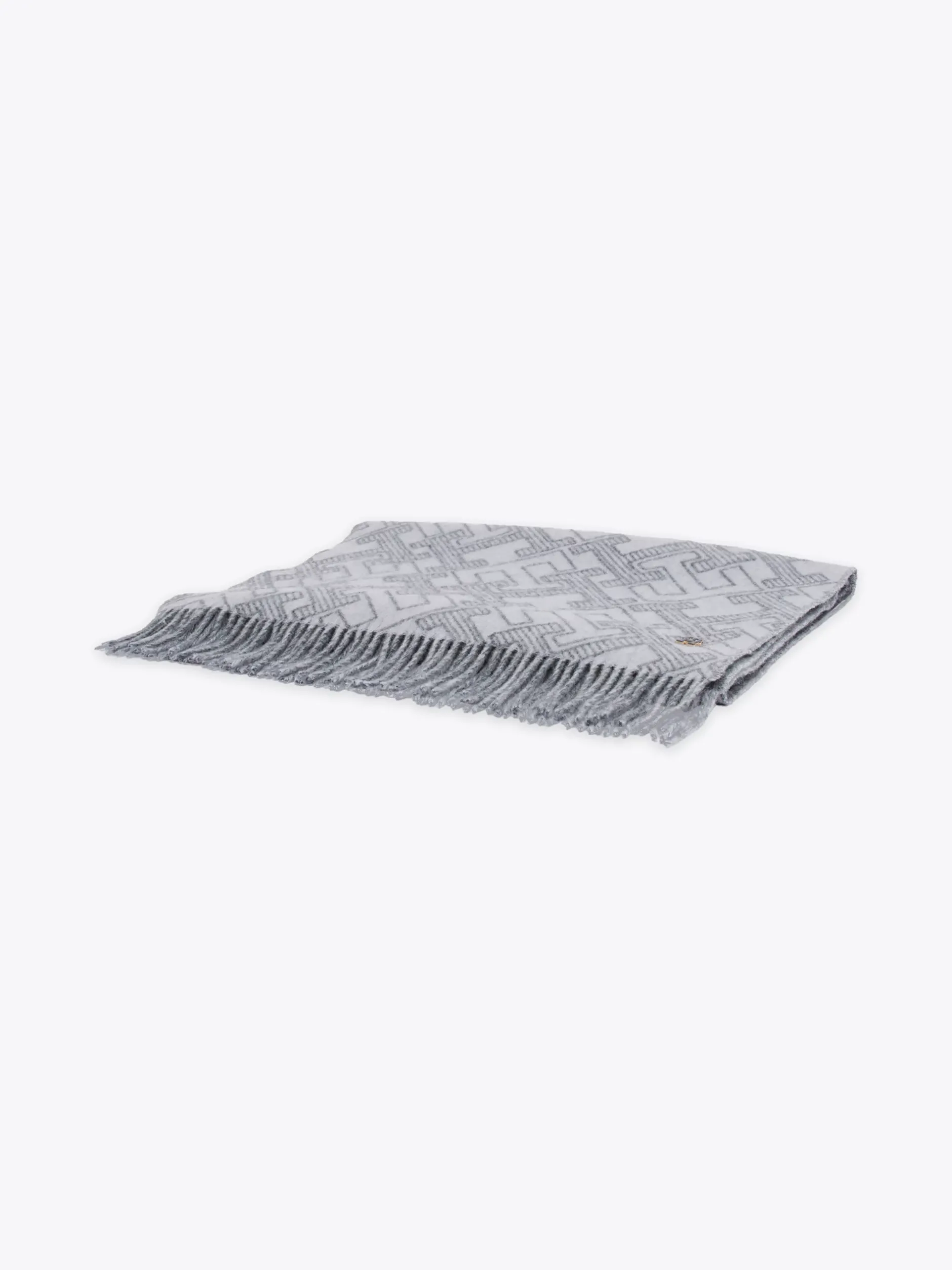 Szaliki|Szaliki*Tommy Hilfiger Szal Z Czystej Wełny Z Monogramem TH MID GREY MELANGE
