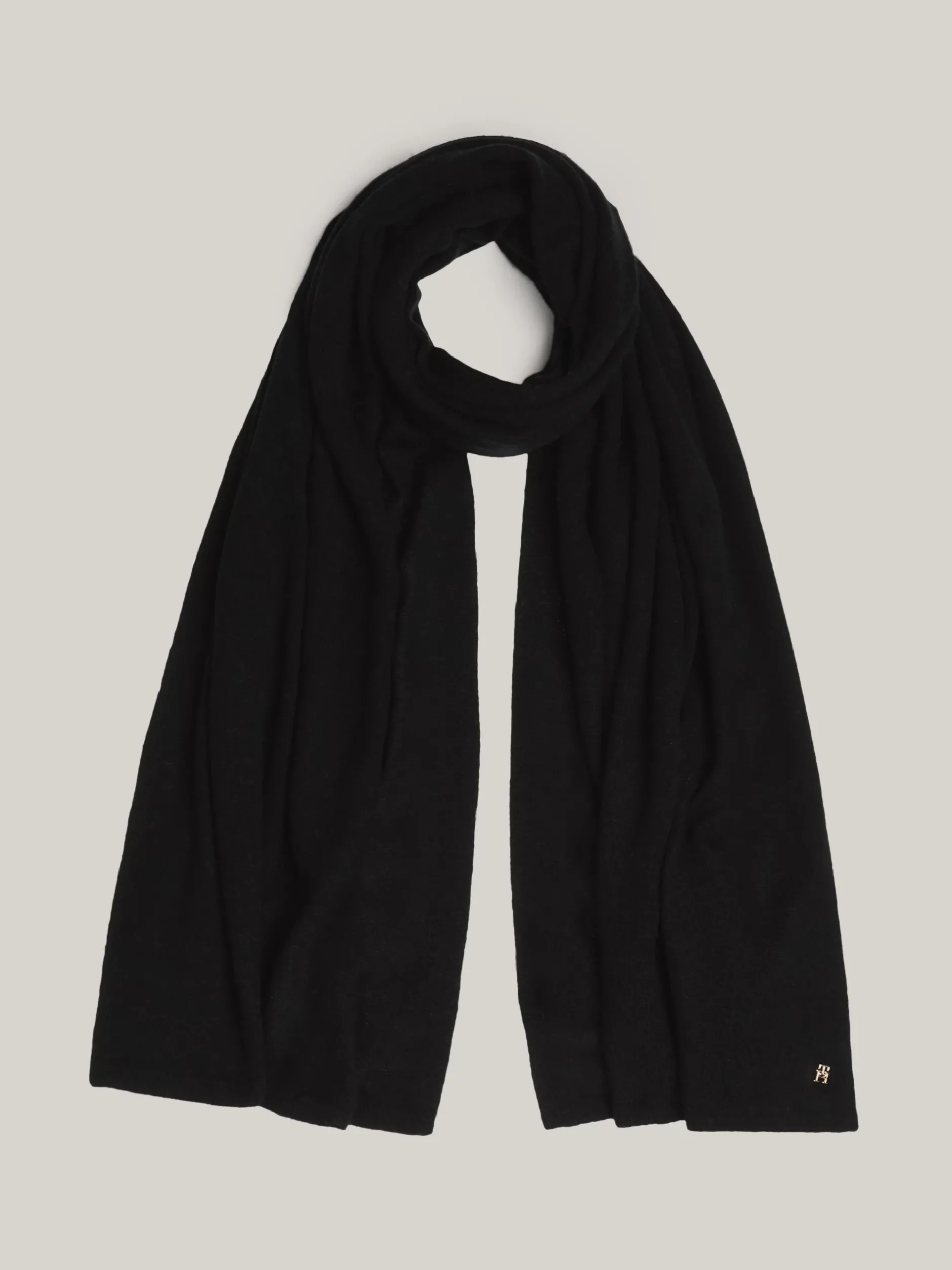 Szaliki|Szaliki*Tommy Hilfiger Szal Z Monogramem TH BLACK