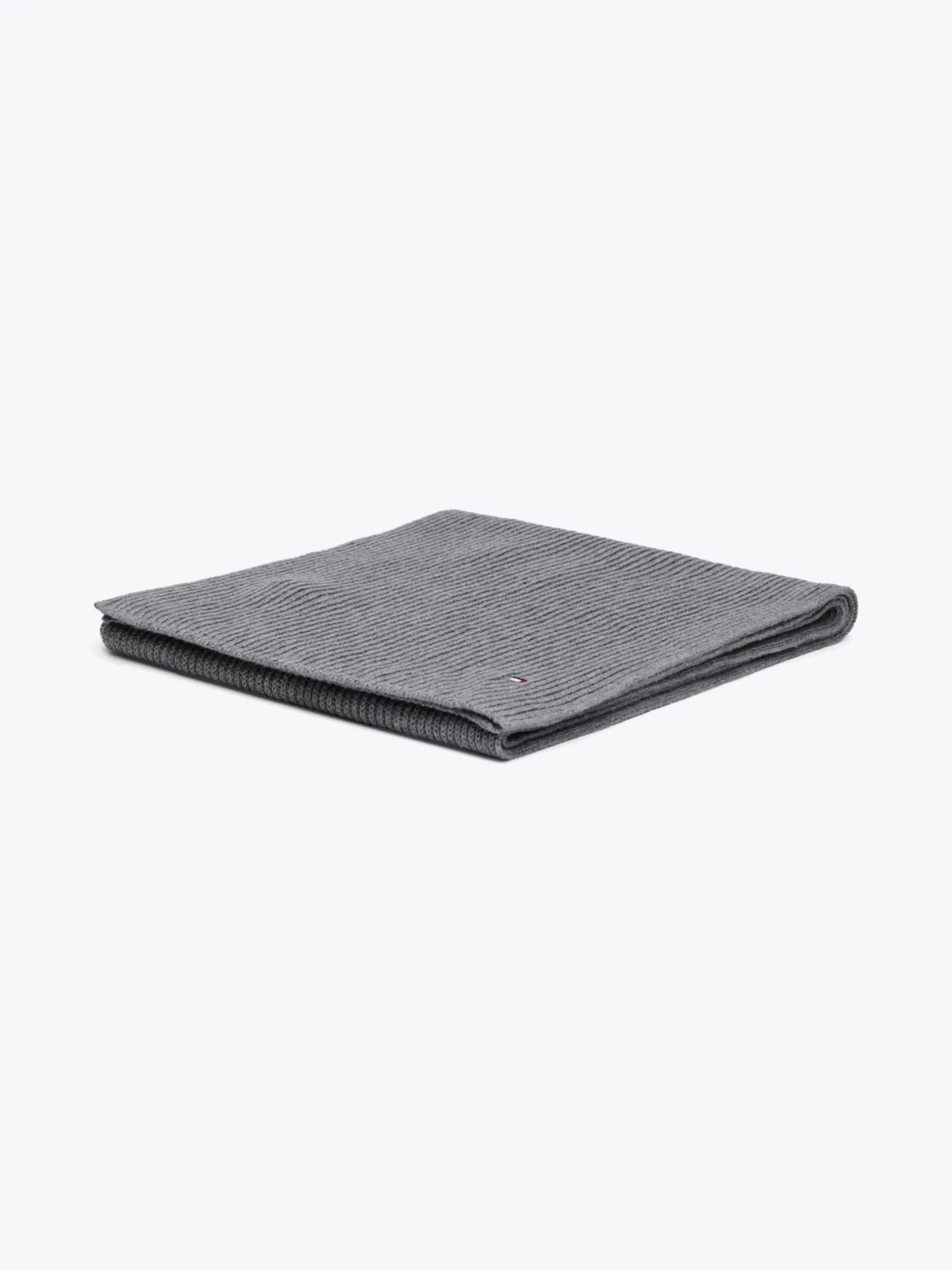 Czapki I Szaliki*Tommy Hilfiger Szalik Z Haftem Z Flagą Hilfiger MID GREY HEATHER