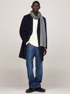 Czapki I Szaliki*Tommy Hilfiger Szalik Z Haftem Z Flagą Hilfiger MID GREY HEATHER