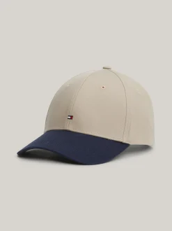Czapki Z Daszkiem|Czapki I Szaliki*Tommy Hilfiger Sześciopanelowa Bejsbolówka Z Flagą Hilfiger BEIGE / SPACE BLUE