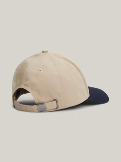 Czapki Z Daszkiem|Czapki I Szaliki*Tommy Hilfiger Sześciopanelowa Bejsbolówka Z Flagą Hilfiger BEIGE / SPACE BLUE
