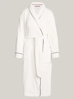 Piżamy & Odziez Nocna|Stroje Domowe*Tommy Hilfiger Szlafrok Z Dzianiny TH Original IVORY