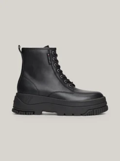 Sznurowane Botki|Botki*Tommy Hilfiger Sznurowane Botki Na Platformie BLACK